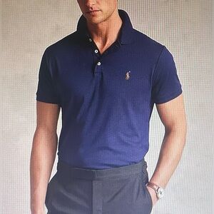 Polo by Ralph Lauren Royal Blue Short-Sleeve Polo with Embroidered Pony Size Med
